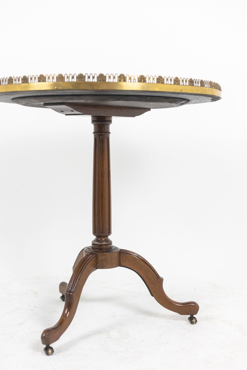 Pedestal Table Of Directoire Style In Mahogany And Marble, Circa 1900 photo furniture