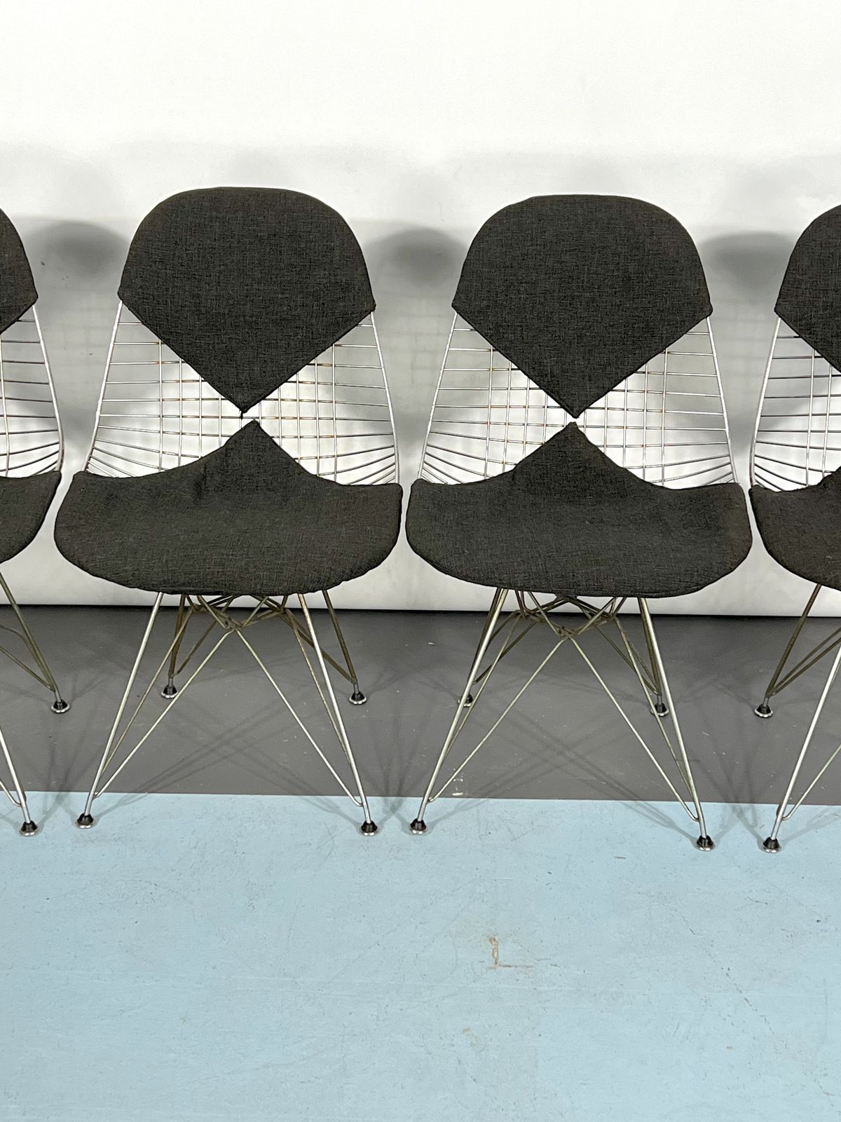 Mid Century Modern Set Of Four Dkr Bikini Chairs By Charles Eames photo vintage