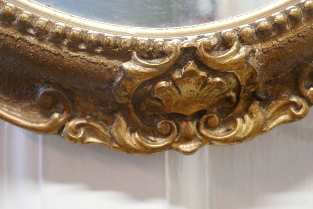 An Art Deco Oval Gilt Wall Mirror photo 438.0