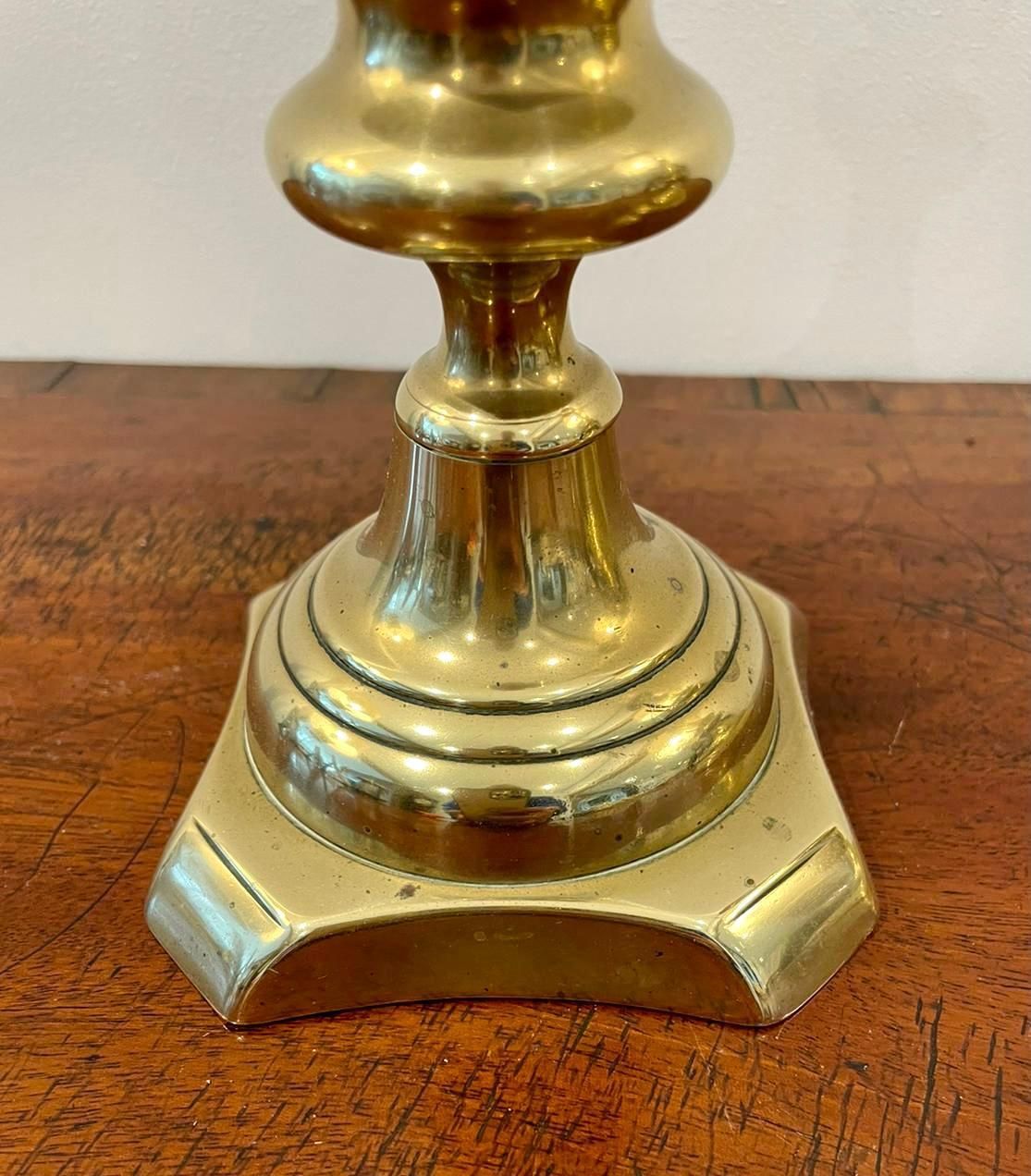 Pair Of Antique Victorian Brass Candlesticks photo 295.0