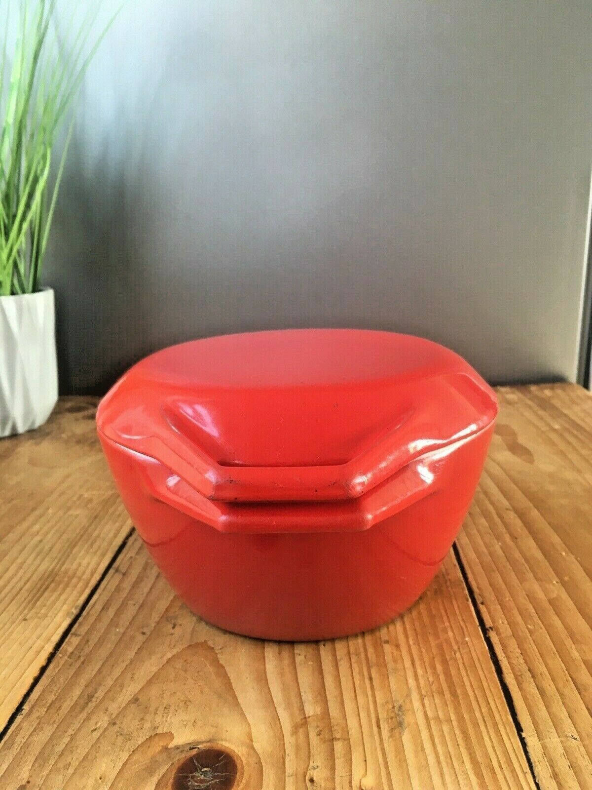 Mid Century Danish Nacco D1 Michael Lax Red Cast Iron Casserole Dish Dutch Oven photo furniture
