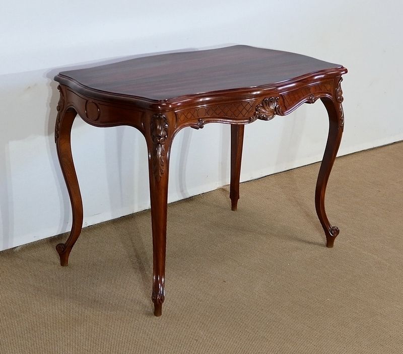 Middle Table In Solid Mahogany, Louis XV Style, 19th Century photo furniture