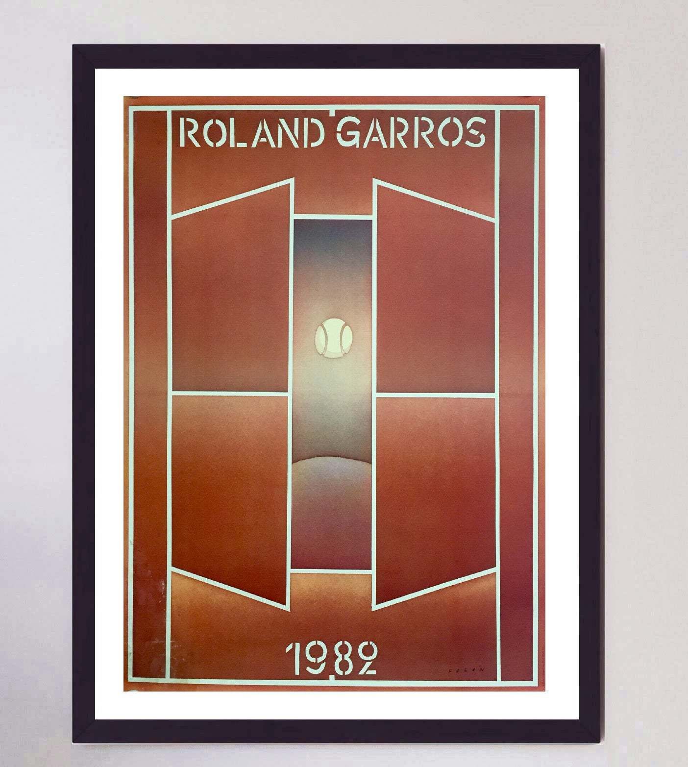 French Open Roland Garros 1982, Original Vintage Poster photo furniture