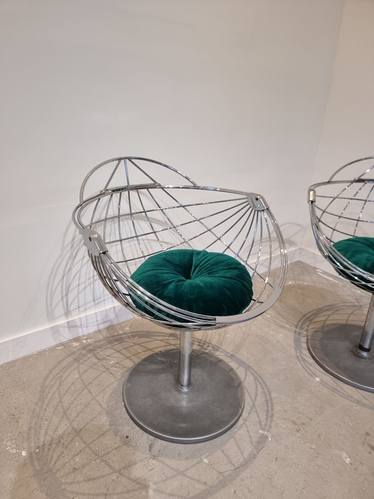 Furniture Set Of Two Atomic Ball Chairs By Rudi Verelst photo