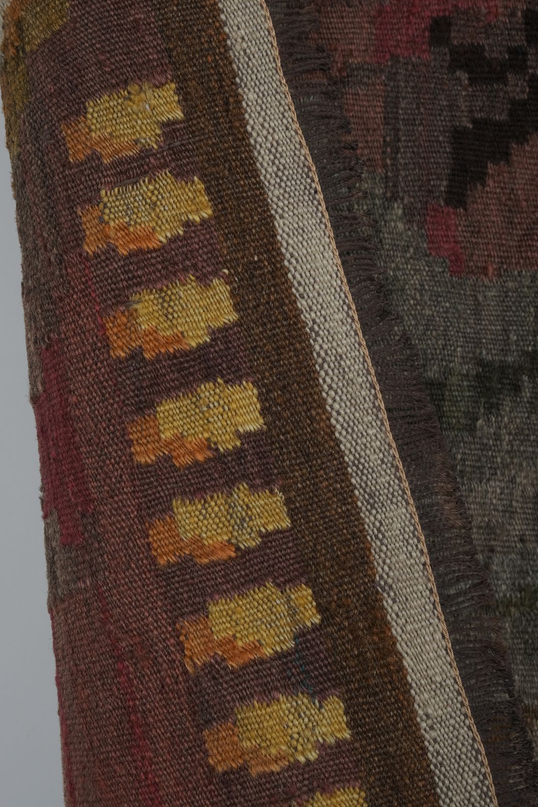 Vintage Anatolian Gabbeh Lion Kilim Rug 6'4'' X 11'5'' photo Textiles