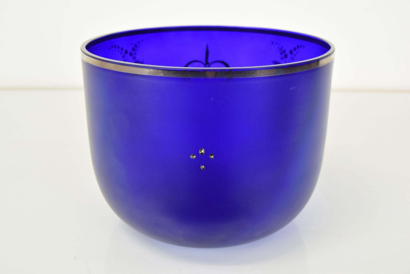 Mid Century Glass Bowl By Novoborske Sklo,1960's. photo vintage