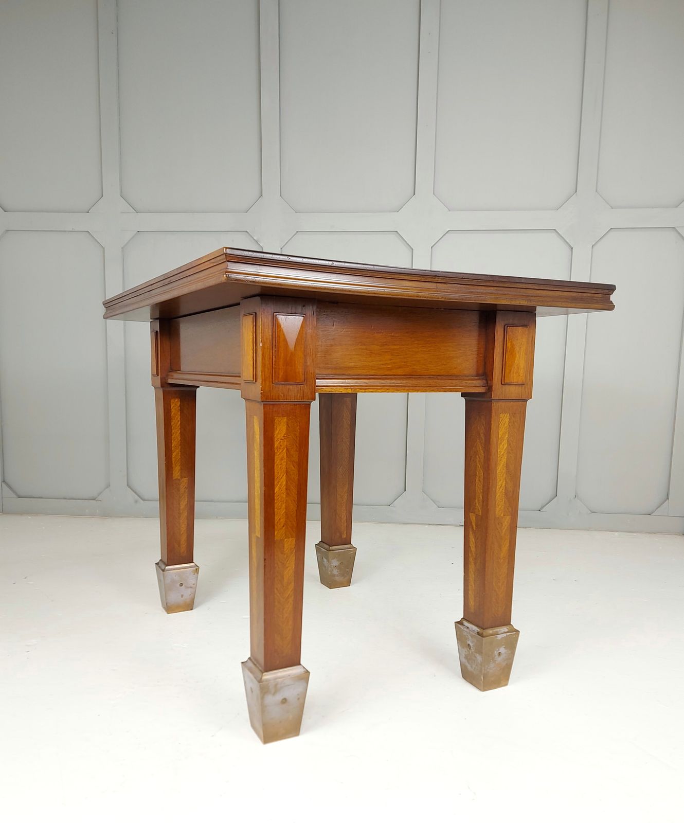 Mahogany Bank Center Table, Early 20th Century photo 625.0