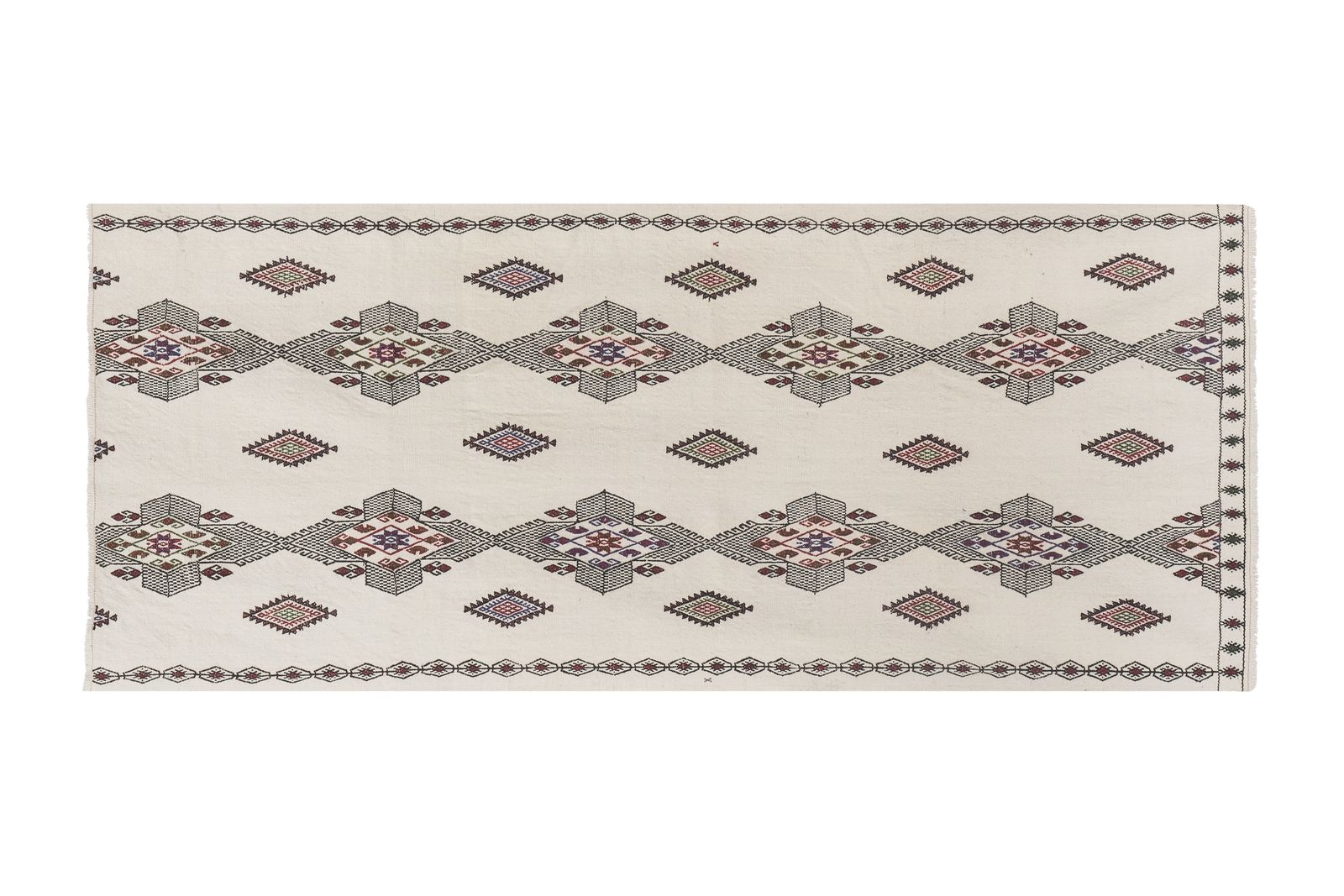 Handwoven Turkish Kilim Rug Area  3' X 6'11"| photo furniture