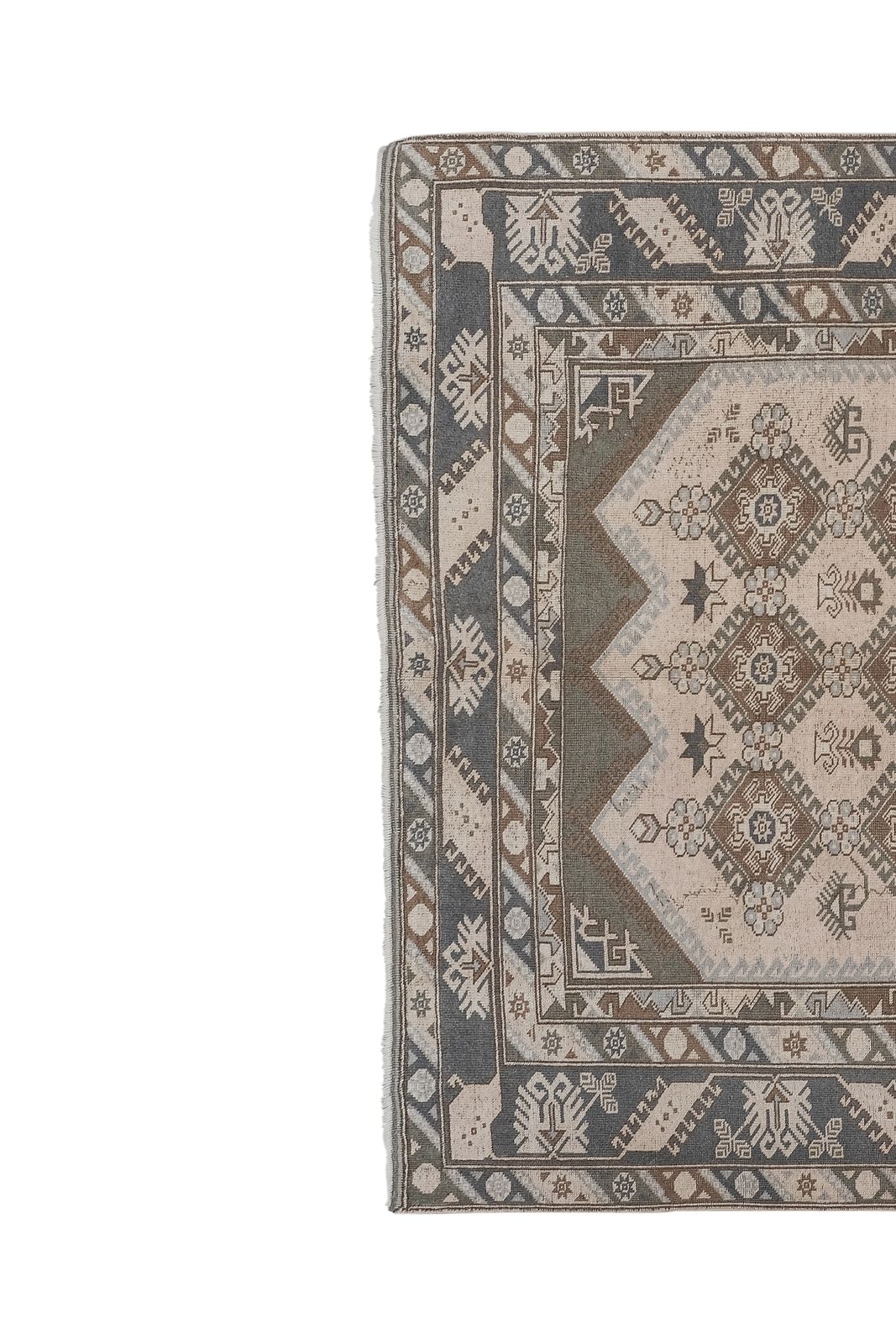 Decorative Tan Turkish Rug, Soft Muted Color Oushak  6'8" X 8'4" photo buy