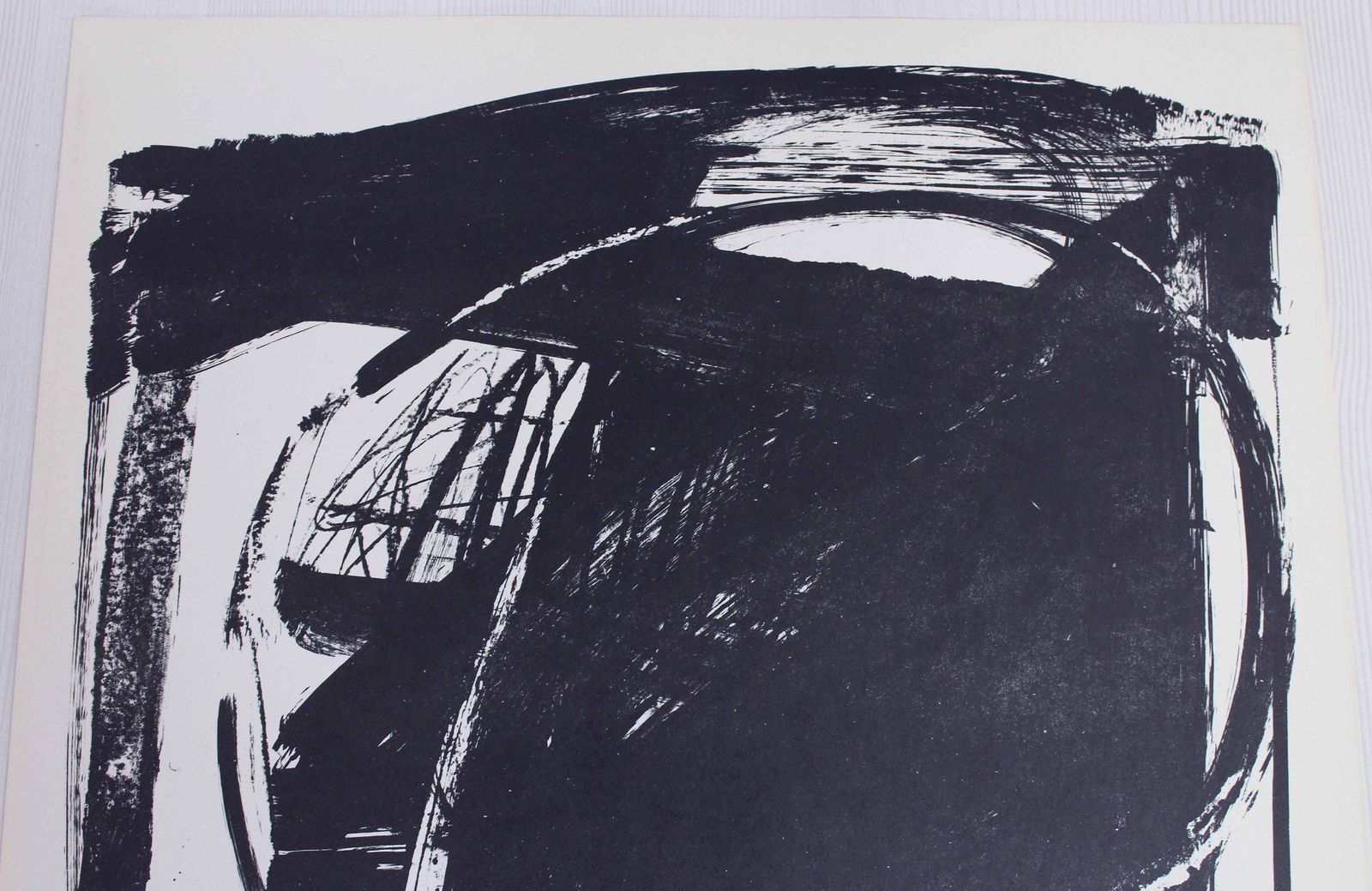 Lithograph By Swiss Artist Bernd Völkle 1963 photo vinterior