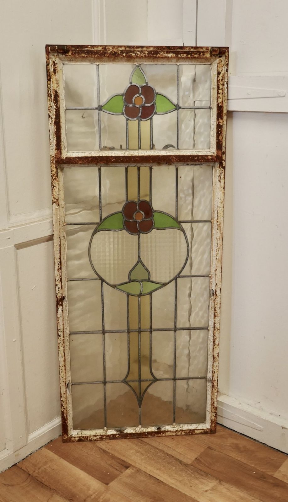19th Century Arts And Crafts Stained Glass Window photo furniture