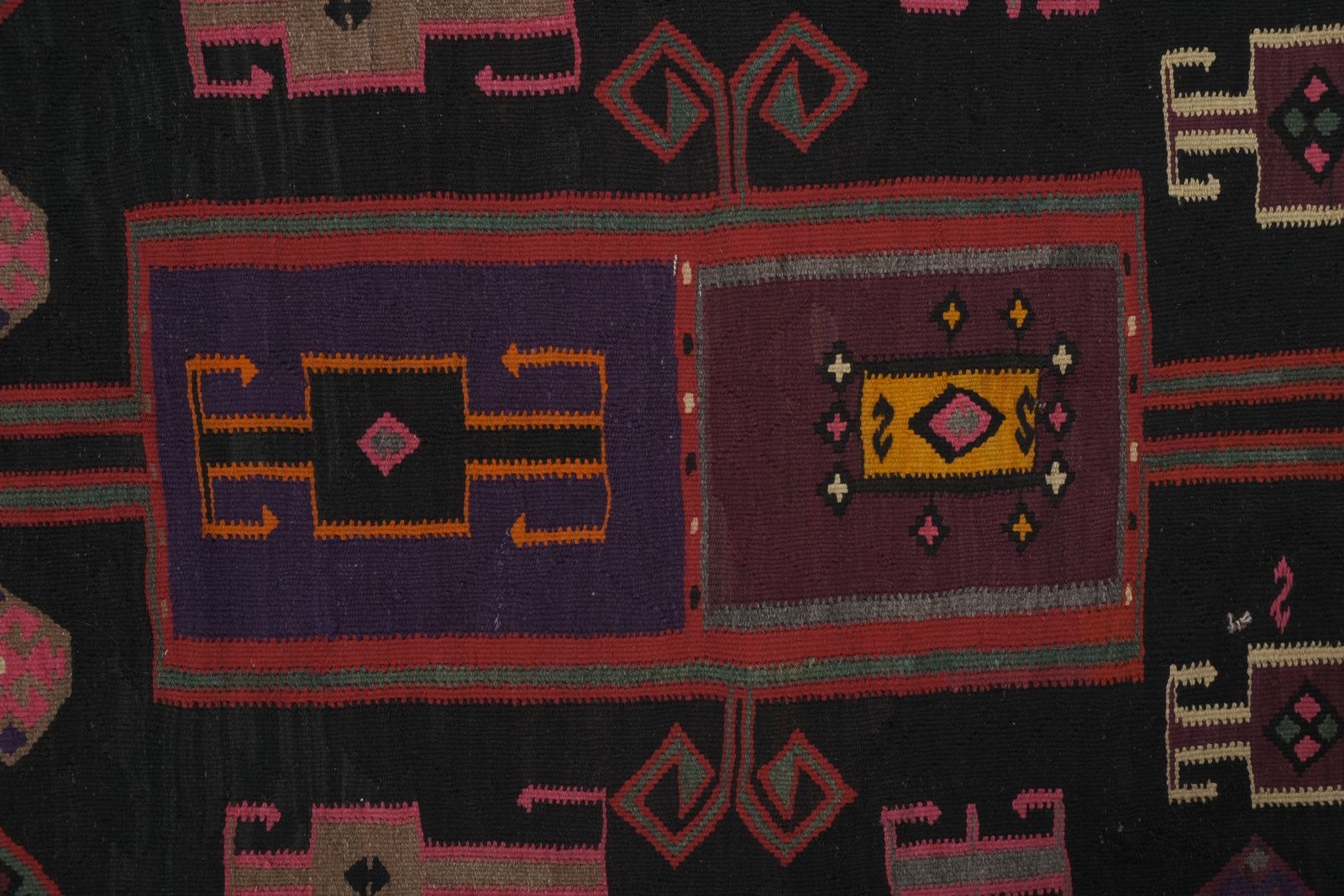 Kilim turc tissé main, grand chemin de table, années 1960 - 6'3" × 18'8" photo buy