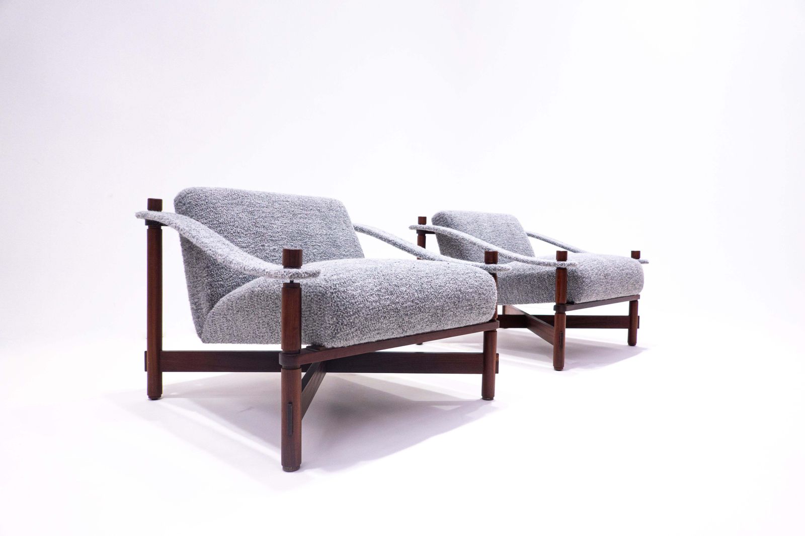 Pair Of Mid Century Armchairs By Raffaella Crespi, Italy, 1960s   New Upholstery photo for sale