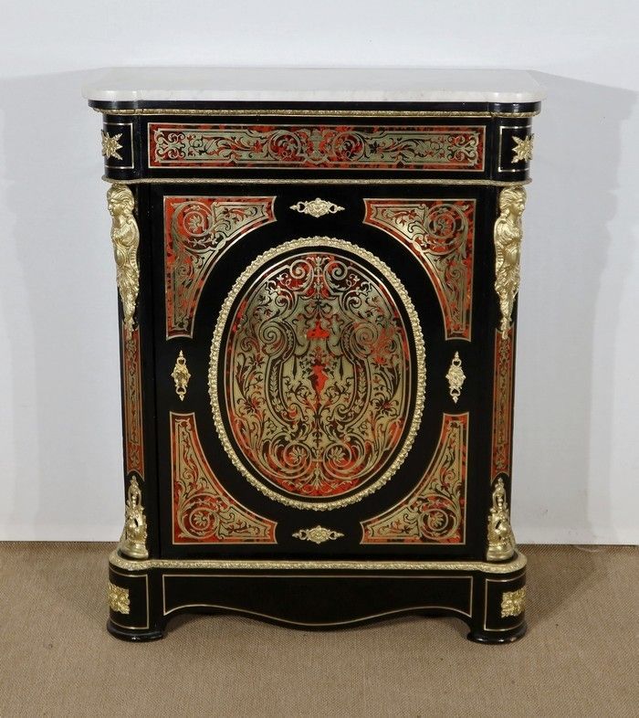Furniture Between Two In Marquetry "Boule", Napoleon III Period Mid 19th Century