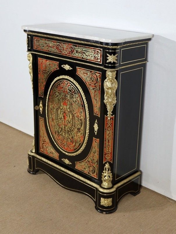 Furniture Between Two In Marquetry "Boule", Napoleon III Period Mid 19th Century photo for sale