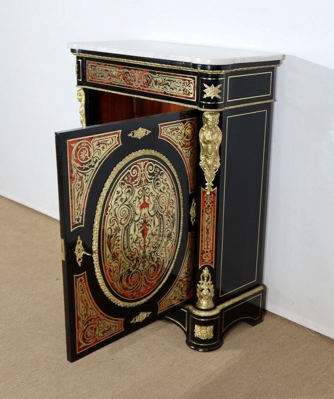 Furniture Between Two In Marquetry "Boule", Napoleon III Period Mid 19th Century photo Furniture
