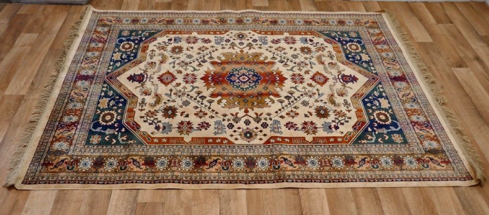A Beautiful Traditional Tree Of Life Silk Rug photo furniture
