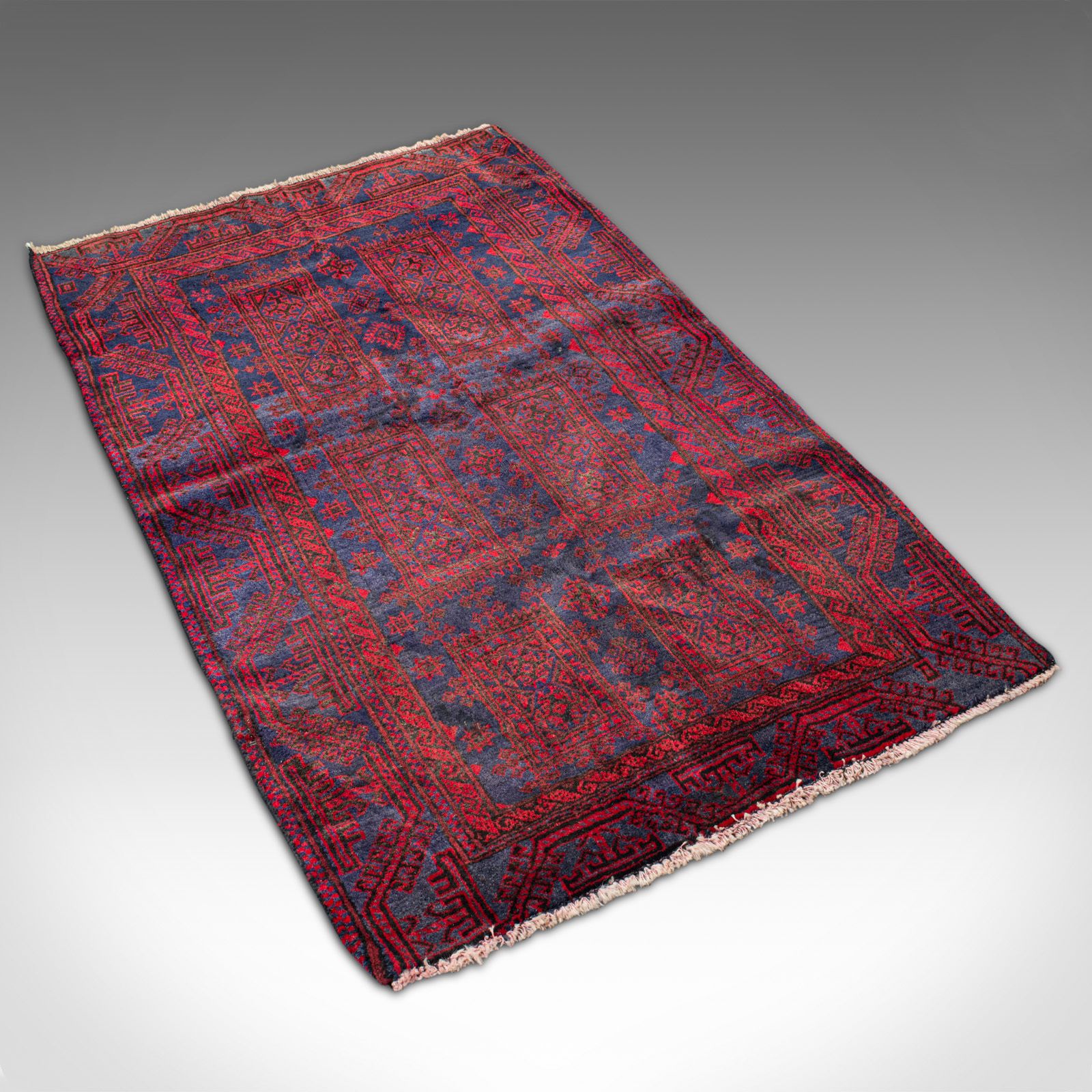 Vintage Decorative Baluchi Rug, Middle Eastern, Hall, Lounge Carpet, Circa 1930 photo Textiles