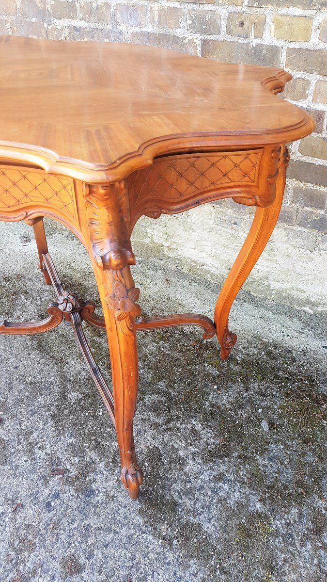 Queen Anne Salon Table, 19th Century photo furniture