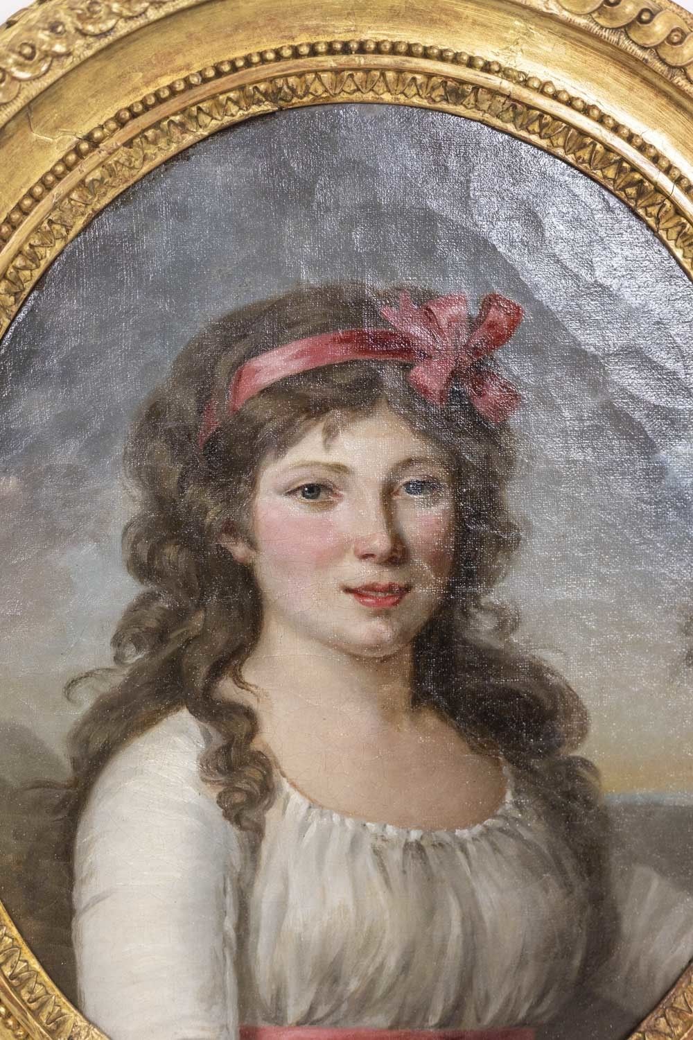 Directoire Period Portrait Of A Young Woman, Circa 1800 photo furniture