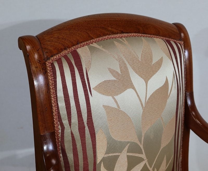 photo vinterior Pair Of Armchairs In Solid Mahogany, Restoration Period   Early 19th Century
