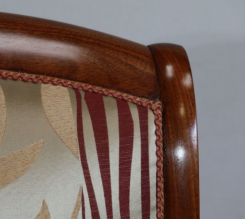 photo buy Pair Of Armchairs In Solid Mahogany, Restoration Period   Early 19th Century