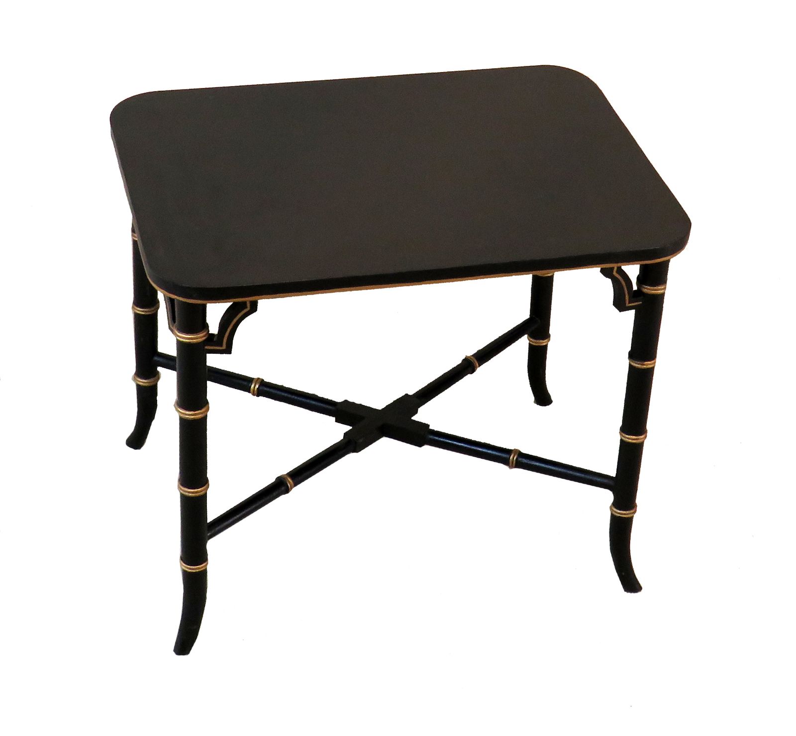 Antique Regency Oblong Papier Mache Tray On Stand (England, Circa 1830) photo for sale