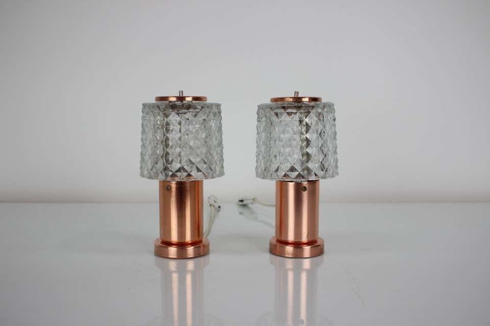 1970s Pair Of Copper Table Lamps By Kamenický šenov, Czechoslovakia photo furniture