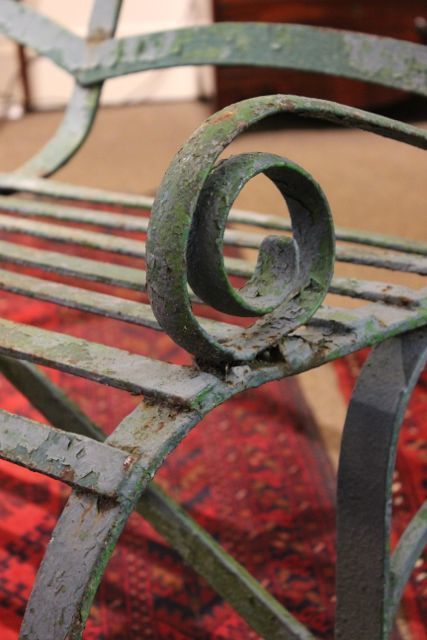 Victorian Wrought Iron Garden Bench photo furniture