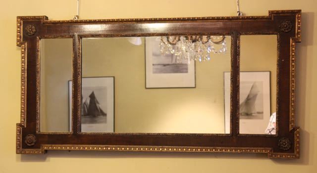 A 19thc. Walnut Gilded Wall Mirror