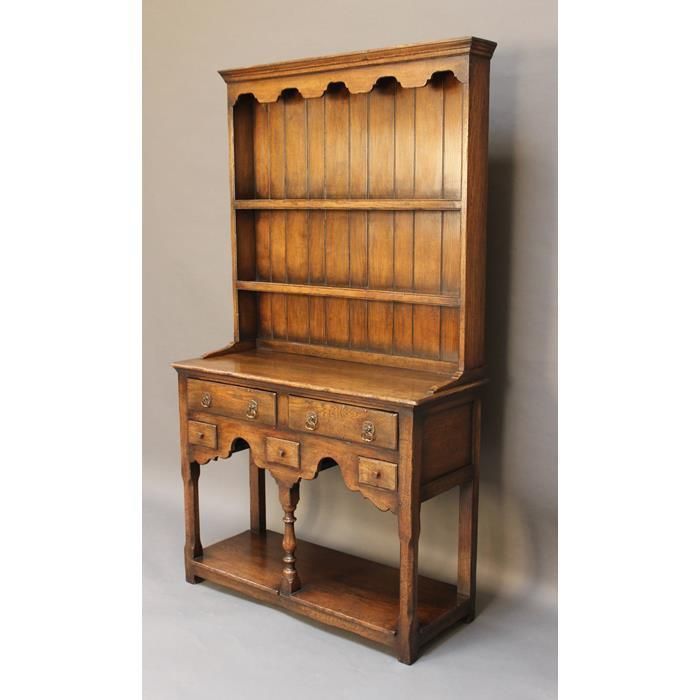 Georgian Style Oak Dresser And Rack photo furniture