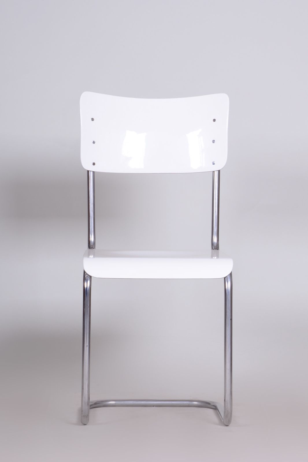 White Vichr A Spol Bauhaus Chair Made In 1930s Czechia photo furniture