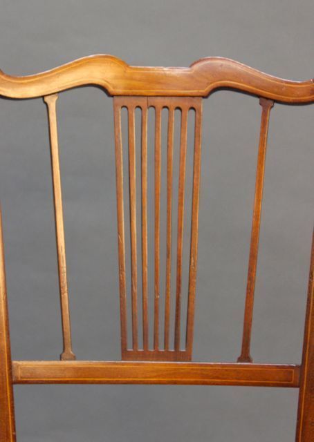 Pair Of Edwardian Mahogany Bedroom Occasional Chairs photo Furniture