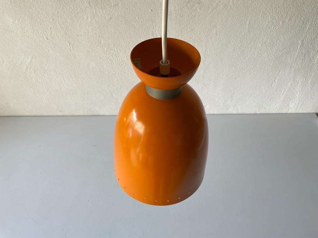 Mid Century Orange Metal Pendant Lamp By Hillebrand, 1950s, Germany photo buy