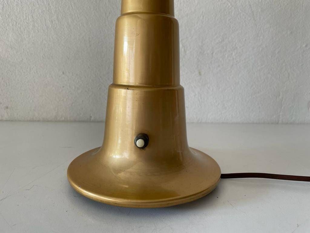 photo for sale Mid Century Gold Conical Design French Table Lamp, 1950s, France
