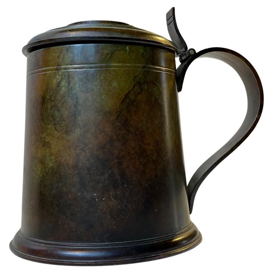 Art Deco Beer Mug In Patinated Bronze, 1930s