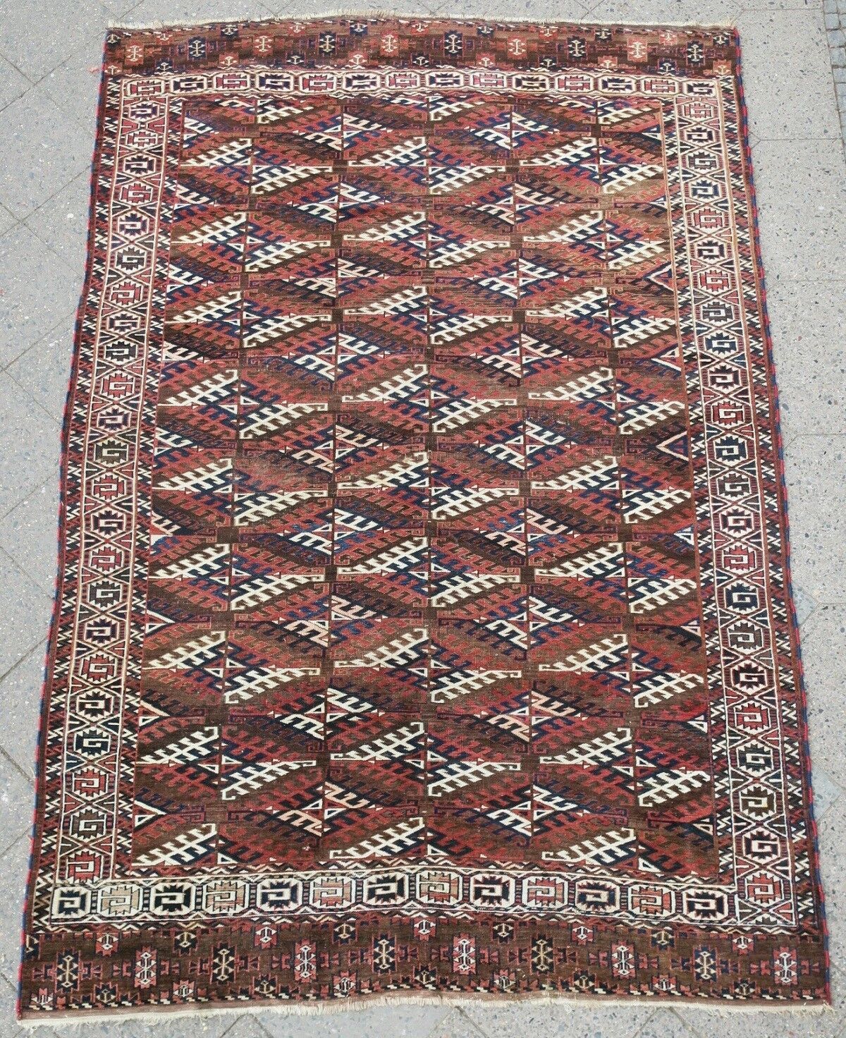 Textiles Fine Antique Yomud Tribal Main Carpet 1890 294x202cm photo