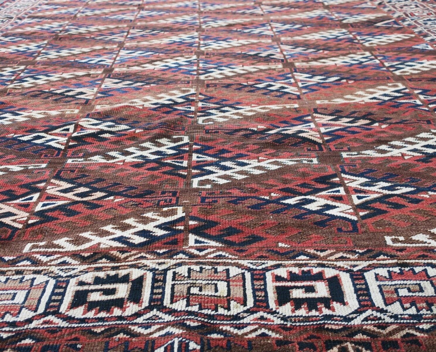 photo vinterior Fine Antique Yomud Tribal Main Carpet 1890 294x202cm