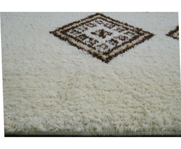 Beni Ourain Mid Century Moroccan Wool Hand Knotted Rug 295x197cm photo Textiles