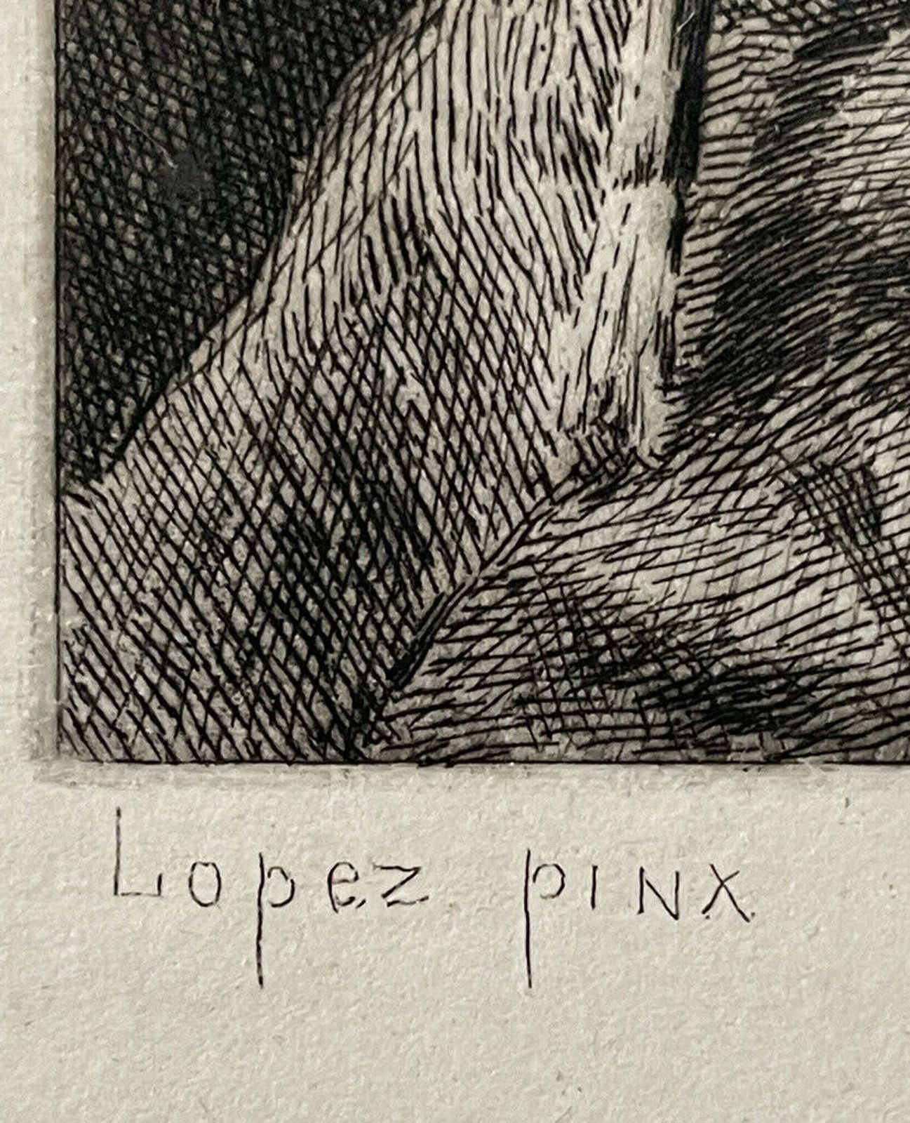 Antique Etching 'Portrait Of Francisco Goya' After Louis Lucas 1879. photo furniture