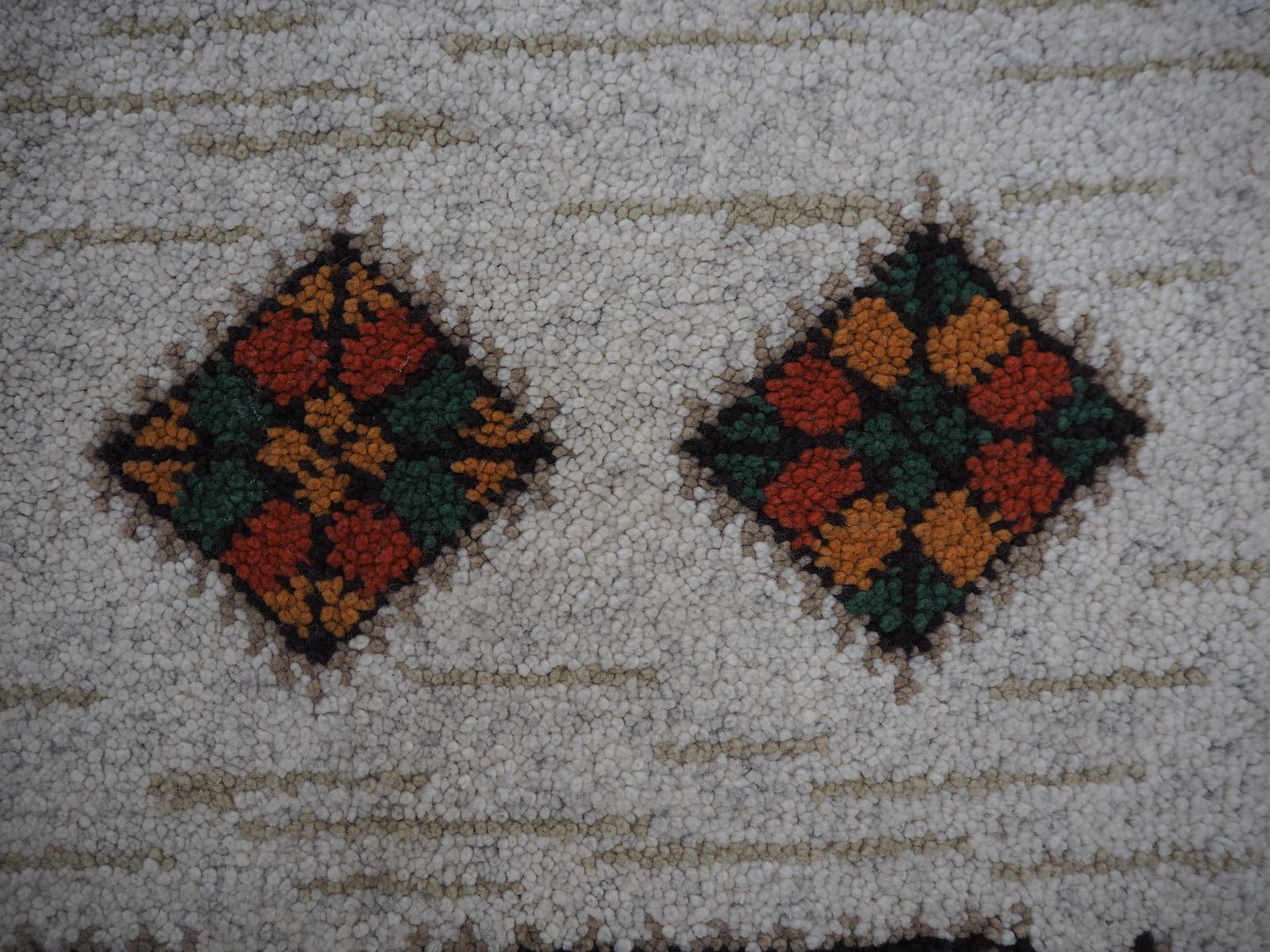 668.0 Midcentury Wool Kelim Brussels Style Rug, Carpet, 1960s photo