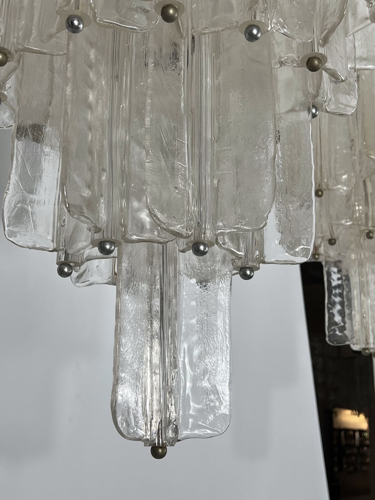 photo for sale Gorgeous Pair Of Mid Century Murano Glass Chandeliers By Toni Zuccheri For Venini