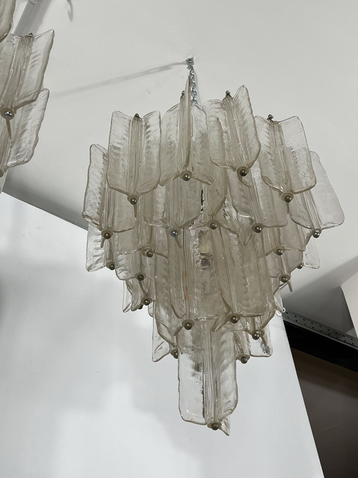 photo buy Gorgeous Pair Of Mid Century Murano Glass Chandeliers By Toni Zuccheri For Venini