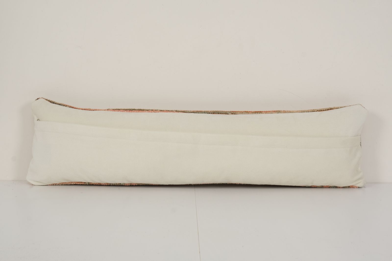 Bohemian Bedding  Pillow Cover, Faded Long Turkish Lumbar Pillow With Mid Century Design, Boho Wool Woven Hippie Pillow 8" X 34" photo furniture