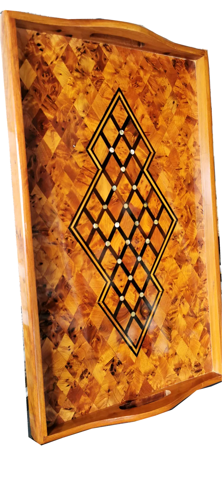 Luxurious Handmade Inlaid Tray. Mother Of Pearl photo buy