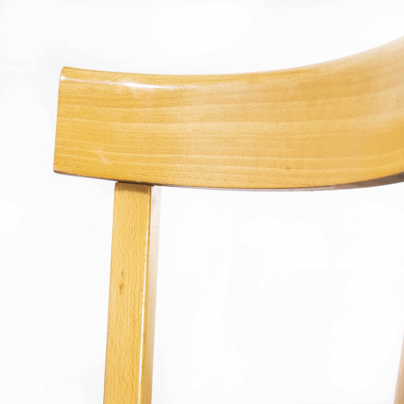 1950’s French Baumann Blonde Slim Back Bentwood Dining Chairs – Set Of Four photo furniture