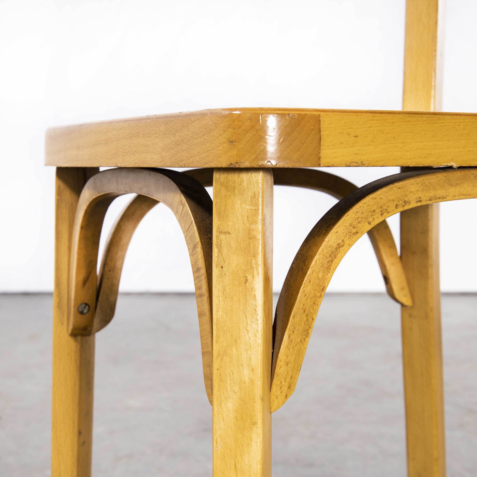 1950’s French Baumann Blonde Slim Back Bentwood Dining Chairs – Set Of Four photo buy