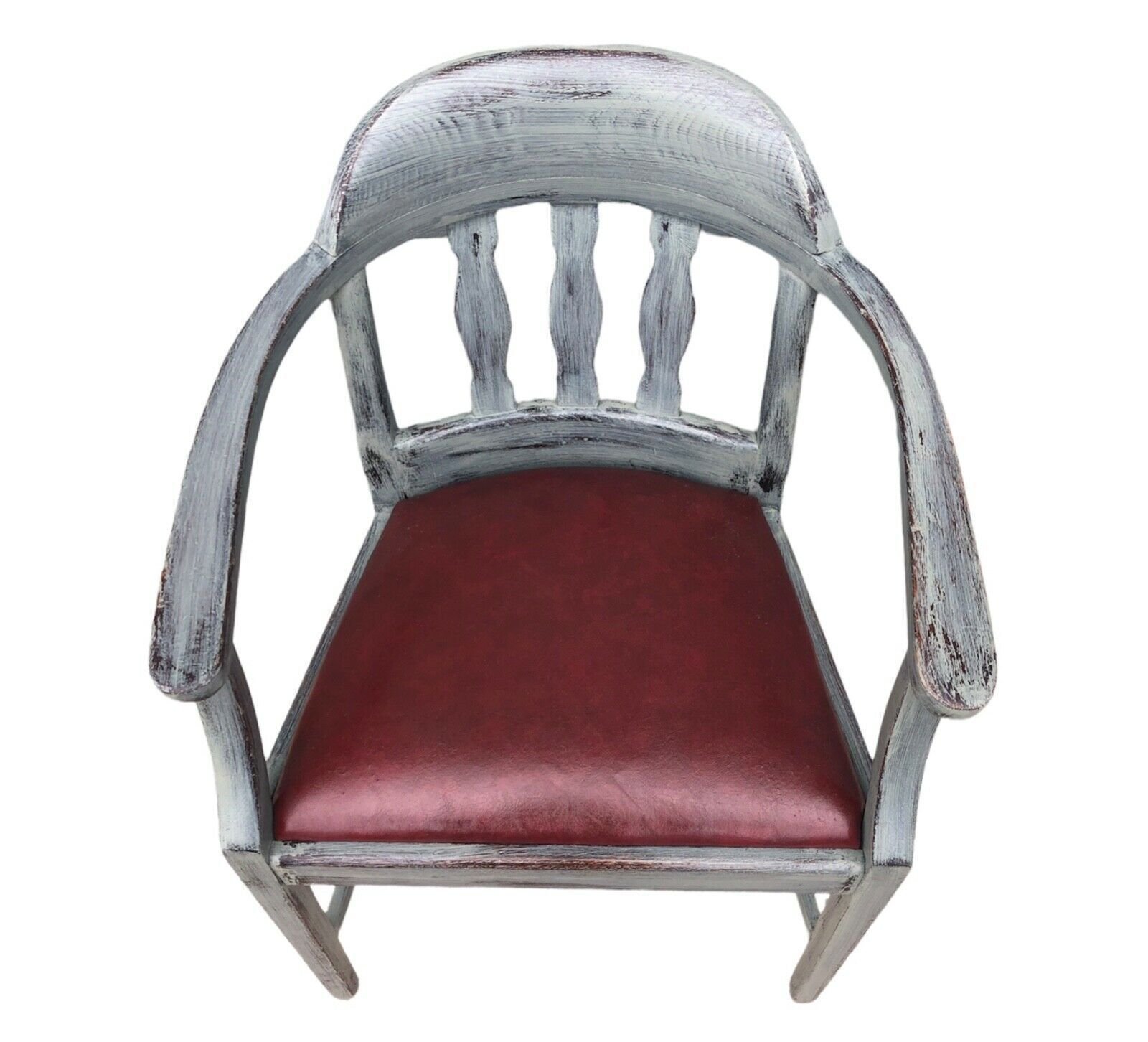 Furniture Handsome Vintage Heavy Oak Desk Chair photo