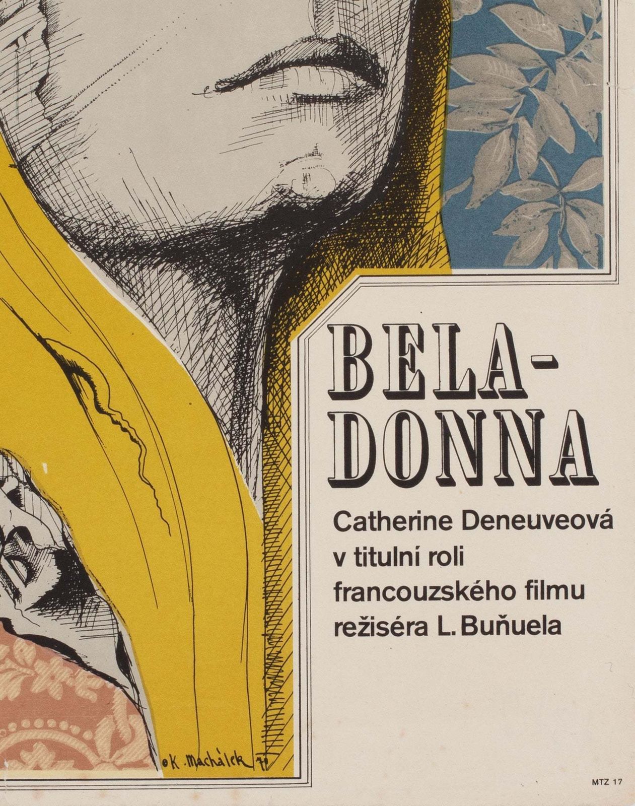 Belle De Jour 1970 Czech A3 Film Poster, Machalek photo for sale