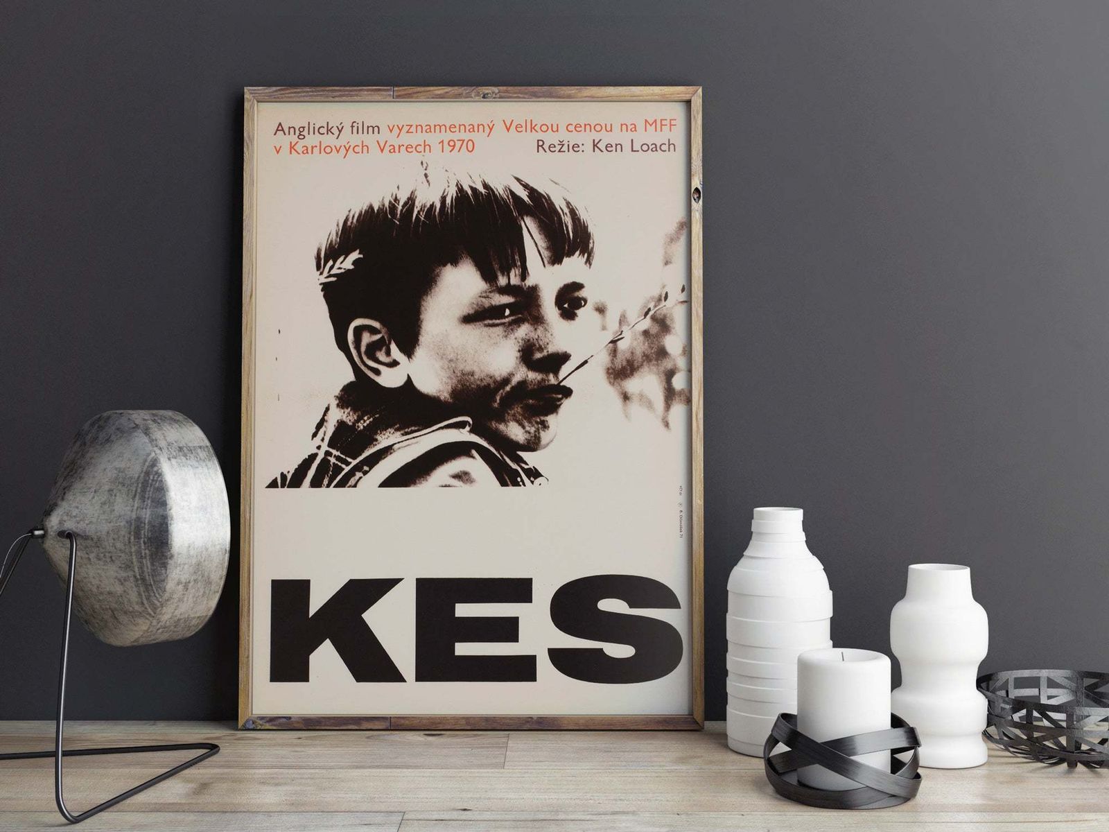 Kes 1971 Czech A3 Film Poster, Ocenasek photo furniture